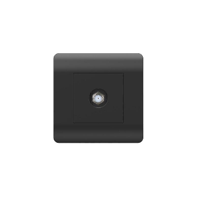 Розетка телевизионная одиночная SAT NEW3-E коннектор черн. CHINT 431488