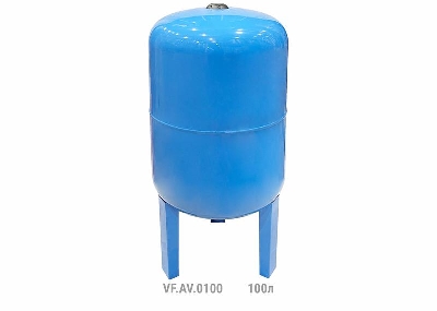 Гидроаккумулятор вертикальный AV 100л (с выс. ножками) (8шт/пал) син. VALFEX VF.AV.0100