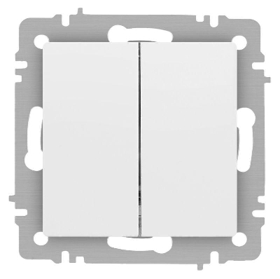 Переключатель 2-кл. СП Accent 6-107-01М 10А IP20 250В AL/CU бел. матов. Intro Б0063556