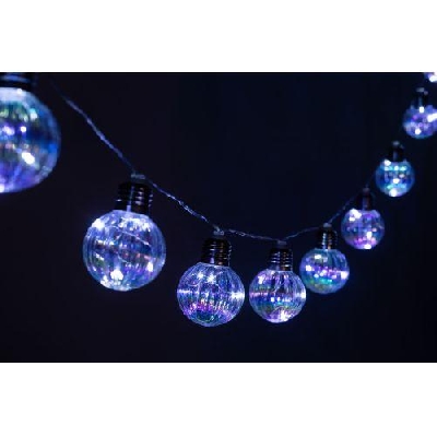 Гирлянда садовая ERASF23-22 "Радужные лампочки" на солнечной батарее 10LED 3.8 м (дл. раб част. 1.8м) ЭРА Б0062371