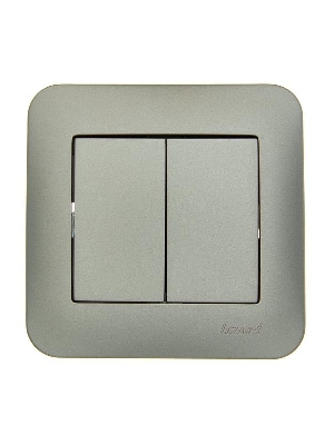 Выключатель 2-кл. 1п СП ASTI 10А IP20 в сборе платина. LEZARD 7081-3535-101