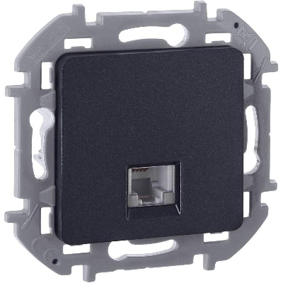 Розетка телефонная Inspiria RJ11 механизм антрацит IEK 673823