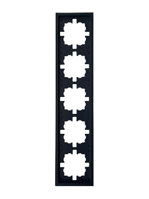 Рамка 5-мест. горизонт. ZIMA черн. бархат LEZARD 704-4200-150