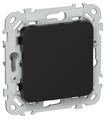 Заглушка СП FLITE ЗГ-ФлЧ с суппортом механизм черн. IEK FI-PL10-K02