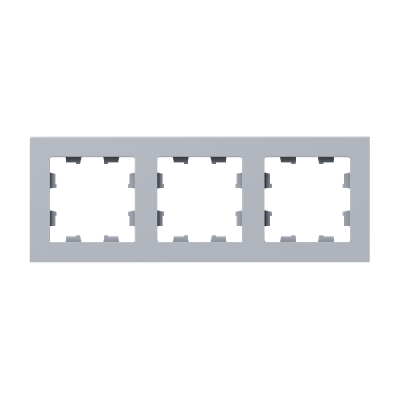 Рамка 3-м Эпика пластик алюм. EKF UP1-FPA-03