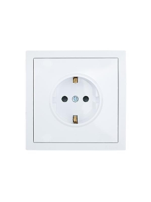 Розетка 1-мест. с защитн.шторк. СП ZIMA IP20 16А ПБТ безвинт. зажим бел. LEZARD 704-0288-124BQC