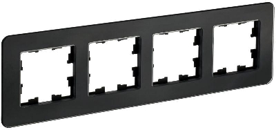 Рамка 4-м BRITE РУ-4-2-Бр стекло черн. RE IEK BR-M42-G-41-K02