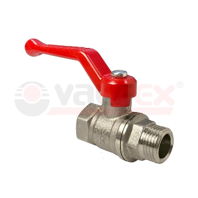 Кран шаровой ручка-рычаг (внутр./наружн.) 2дюйм латунь с никелир. покрытием (4/1) VALFEX VF.215.NR1.200