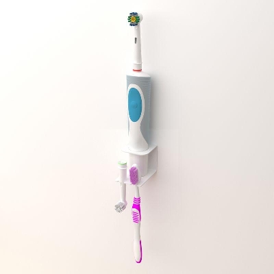 Держатель для хранения электрических зубных щеток и насадок монтаж без сверления бел. Rexant 38-0716