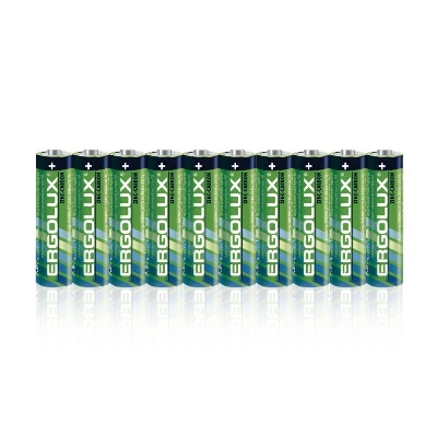 Элемент питания солевой R 6 SR10 пальчиковая батарейка AA 1.5В (уп.10шт) Ergolux 15120