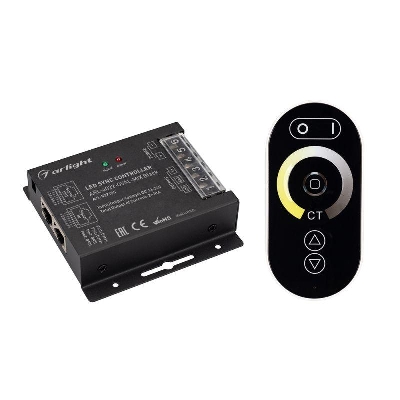 Контроллер ARL-4022-OVAL-MIX Black (12-24В 2х10А ПДУ RF) (IP20 металл) Arlight 027155