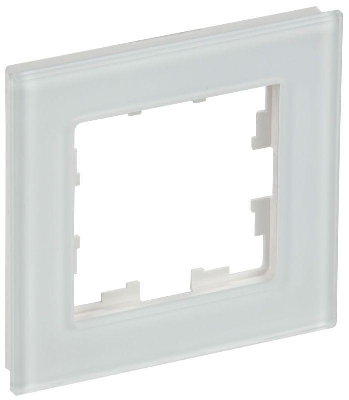 Рамка 1-м BRITE РУ-1-2-Бр стекло бел. матов. IEK BR-M12-G-31-K01