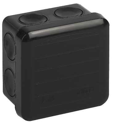 Коробка распределительная ОП 70х70х40мм двухкомпонентн. 8 вводов IP65 черн. Ruvinil 67230Ч