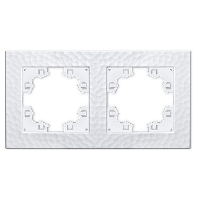 Рамка 2-м Афина фактурная универс. бел.Universal A10044