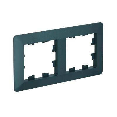 Рамка 2-м AtlasDesign Air изумруд/дым. черн. SE ATN220802