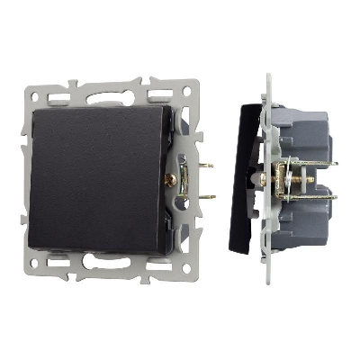 Механизм выключателя одноклавишный перекрестный SWT-MKX1-PL-BK (250В 16А) Arlight 043719