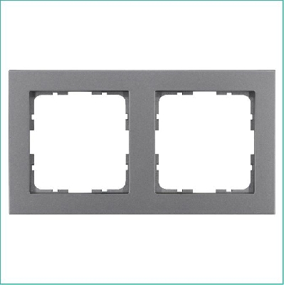 Рамка 2-м G-Classic алюм. Jasmart G1002S