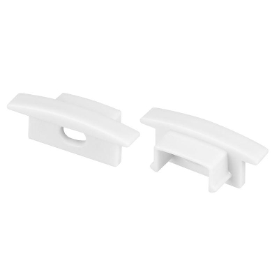 Заглушка LINE-2308-F с отверстием WHITE пластик (комплект) Arlight 044238