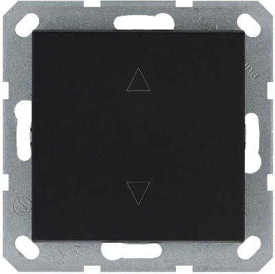 Выключатель для жалюзи 1-кл. 10А IP20 механизм черн. матовый soft touch Jasmart G3018PB