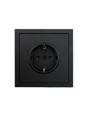 Розетка 1-мест. с/з ПБТ СП ZIMA IP20 16А безвинт. зажим черн. бархат LEZARD 704-4288-122BQC