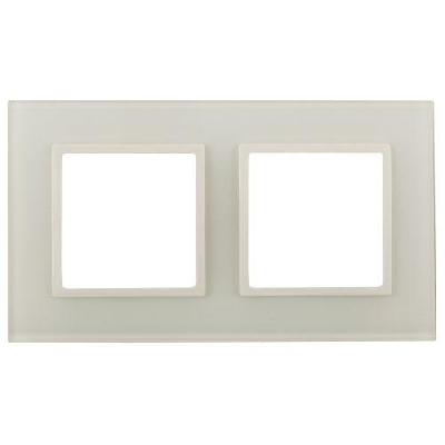 Рамка 2-м Elegance 14-5102-02 стекло слон. кость Эра Б0059169