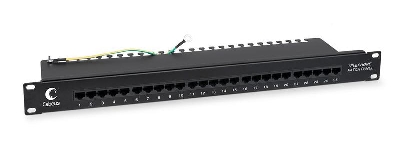 Патч-панель 19дюйм 1U 25 портов RJ45 Dual IDC (телефонная раскладка) Cabeus 8725c