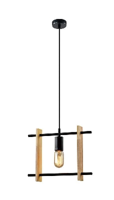 Светильник подвесной (подвес) Elizabeth 5107-201 1хЕ27 40Вт лофт-кантри потолочный квадратный Rivoli Б0057934