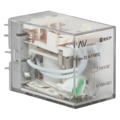 Реле промежуточное RPA 22/4 5A 110В DC AVERES EKF rpa-22-4-110DC