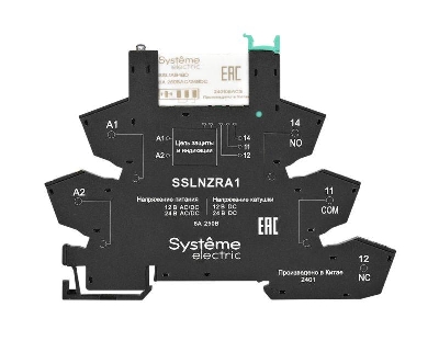 Модуль релейный 1CO 6А 24В DC push-in зажим SE SSL1PRBU