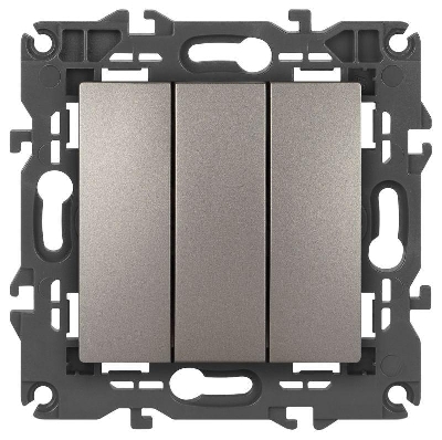 Выключатель 3-кл. Elegance 14-1107-16 250В 10АХ титан Эра Б0065799