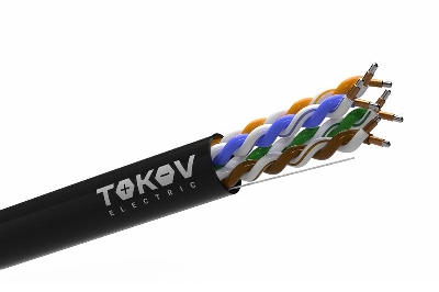 Кабель витая пара U/UTP 4х2х24 AWG кат.5E ССA PE TOKOV Light (м) TOKOV ELECTRIC TKL-C06-U42CCA-5E-305-OD