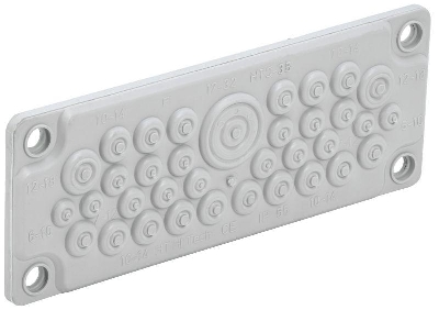 Ввод кабельный мембранный 35 отверстий d7-32мм IP65 сер. TITAN IEK TI-00D-MC-035-65