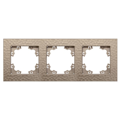 Рамка 3-м Афина фактурная универс. шампань Universal A10045-Br