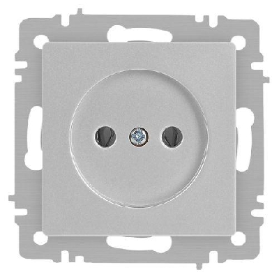 Розетка 1-м СП Accent 6-201-03 16А IP20 250В 2P алюм. Intro Б0063661