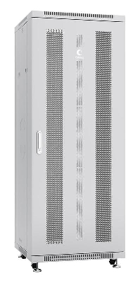 Шкаф монтажный телекоммуникационный напольн. ND-05C-32U60/100 19дюйм 32U 600х1000х1610мм для распределит. и серверн. оборудования; передн. и задн. перфорир. двери. ручка с замком сер. RAL 7035 Cabeus 7203c