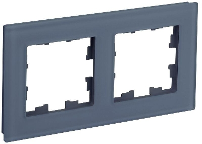 Рамка 2-м BRITE РУ-2-2-Бр стекло маренго матов. IEK BR-M22-G-31-K35