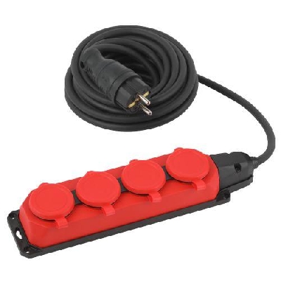Удлинитель 4х5м с заземл. IP44 КГ 3х1.5 каучук UK-4e-3x1.5-5m-IP44(KG) Эра Б0057585