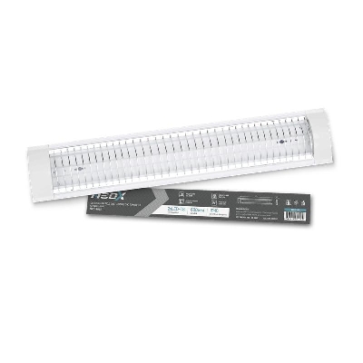 Светильник под светодиодную лампу SPO-405R 2xLED-Т8-600 с решеткой G13 600мм IP40 NEOX 4690612061184