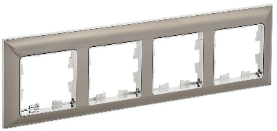 Рамка 4-м BRITE РУ-4-Бр хром/никель IEK BR-M42-12-4-K23