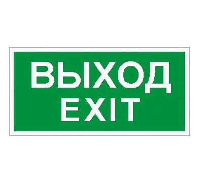 Пиктограмма "Выход" ПЭУ 011 130х260 СТ 2502000680