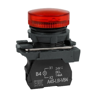 Лампа сигнальная OptiSignal D22 C5-L-M4 красн. пластик 230-240VAC XB5AVM4 КЭАЗ 332190