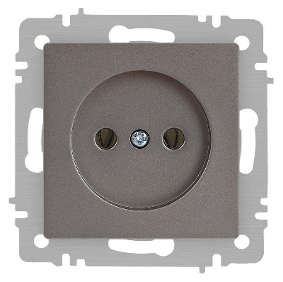 Розетка 1-м СП Accent 6-201-09 16А IP20 250В 2P титан Intro Б0063673