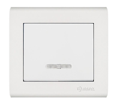 Выключатель 1-кл. Manolya с подсветкой бел. Makel 41001021