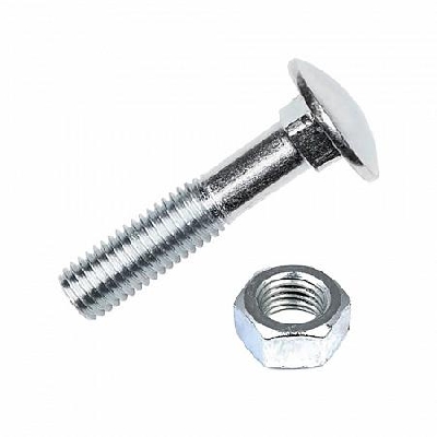 Болт мебельный с гайкой М6х50 DIN 603 оцинк. (уп.8шт) Tech-Krep/Zitar 108763