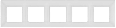 Рамка 5-м Elegance 14-5005-01М для розеток и выключателей матов. бел. Эра Б0065820