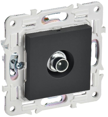 Розетка телевизионная проходная TV SKANDY SK-A17G графит IEK SK-A10-P-K53