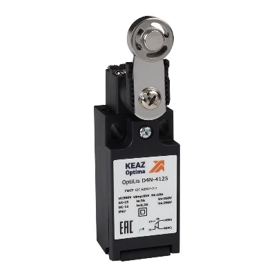 Выключатель концевой OptiLiS D4N-4125 рычаг метал. с роликом метал. EN 50047 XCKN2119P20 КЭАЗ 365309