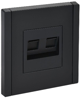 Розетка 2-м RJ11+RJ45 кат.5E FORTE&PIANO FP135 черн. IEK FP-KT20-O-1-K02