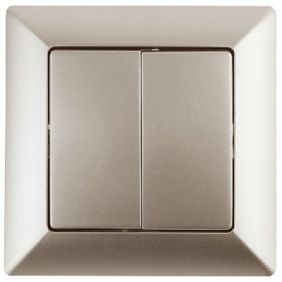 Переключатель 2-кл. СП Solo 4-107-04 10А 250В IP20 шампань Intro Б0053612