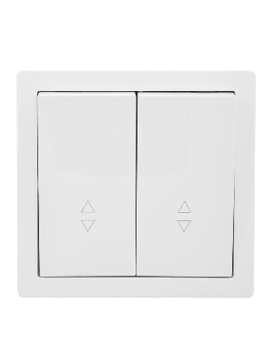 Выключатель 2-клав. проходной LETO бел. LEZARD 752-0200-106